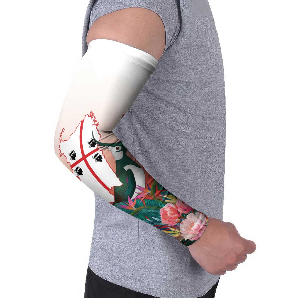 Personalized Italy Sardinia Arm Sleeves Lapwing With Map - Wonder Print Shop
