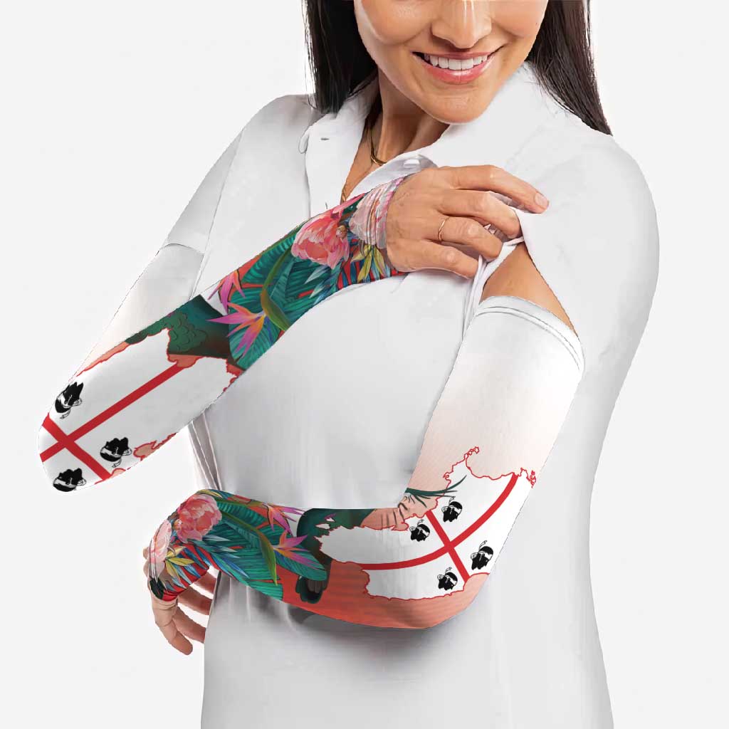 Personalized Italy Sardinia Arm Sleeves Lapwing With Map - Wonder Print Shop