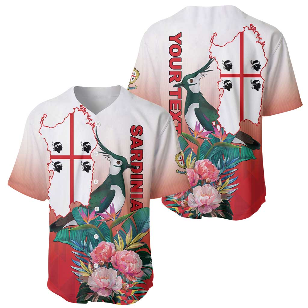 Personalized Italy Sardinia Baseball Jersey Lapwing With Map - Wonder Print Shop