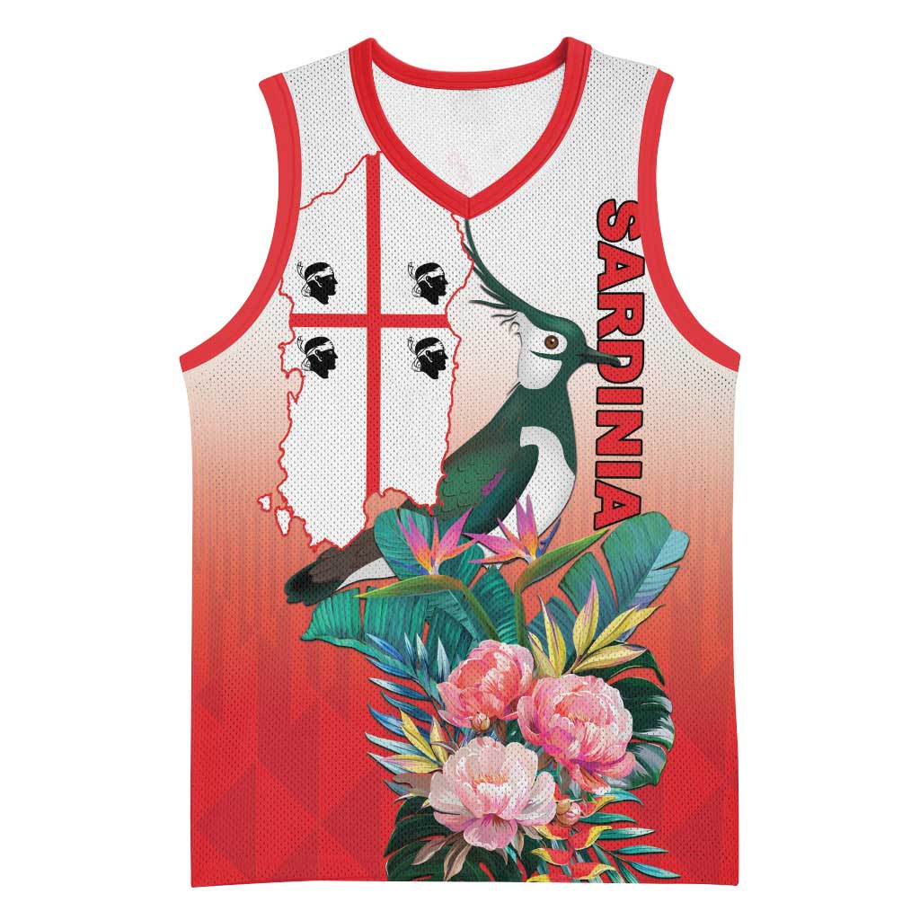 Personalized Italy Sardinia Basketball Jersey Lapwing With Map - Wonder Print Shop