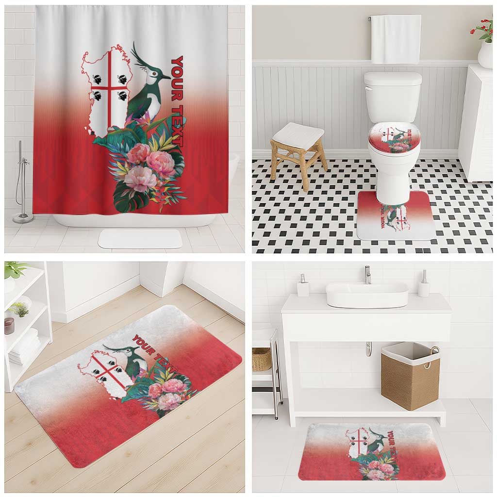 Personalized Italy Sardinia Bathroom Set Lapwing With Map - Wonder Print Shop