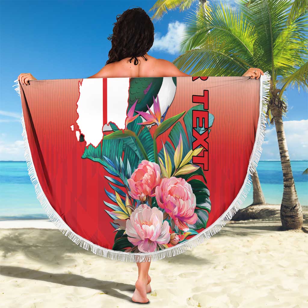 Personalized Italy Sardinia Beach Blanket Lapwing With Map - Wonder Print Shop