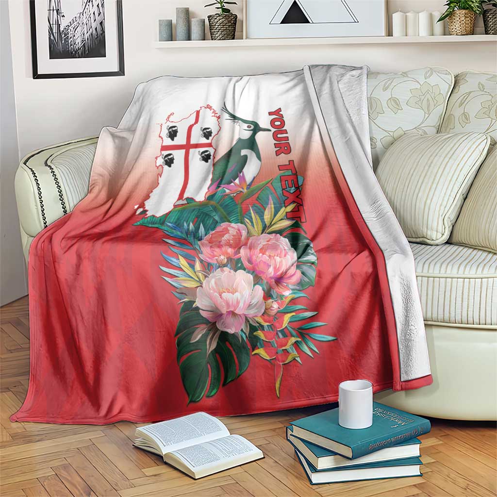 Personalized Italy Sardinia Blanket Lapwing With Map - Wonder Print Shop