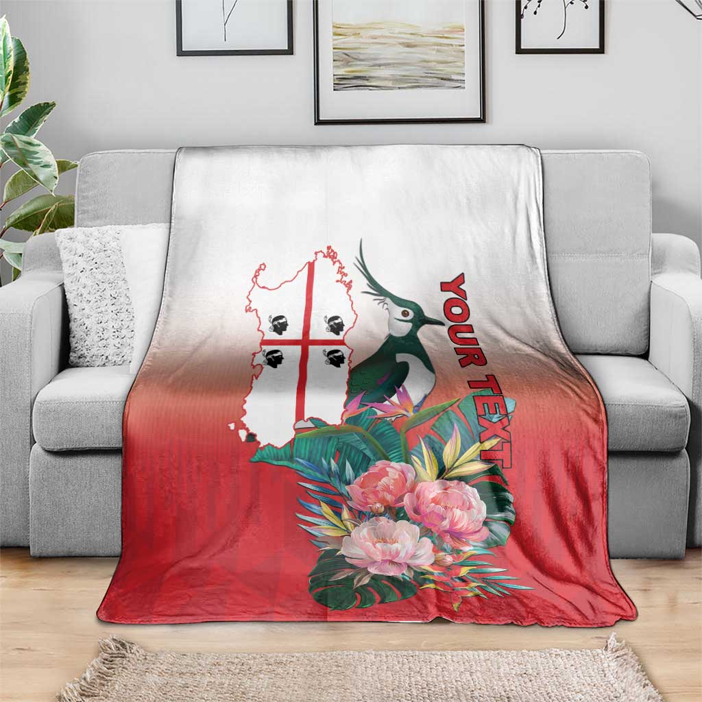 Personalized Italy Sardinia Blanket Lapwing With Map - Wonder Print Shop