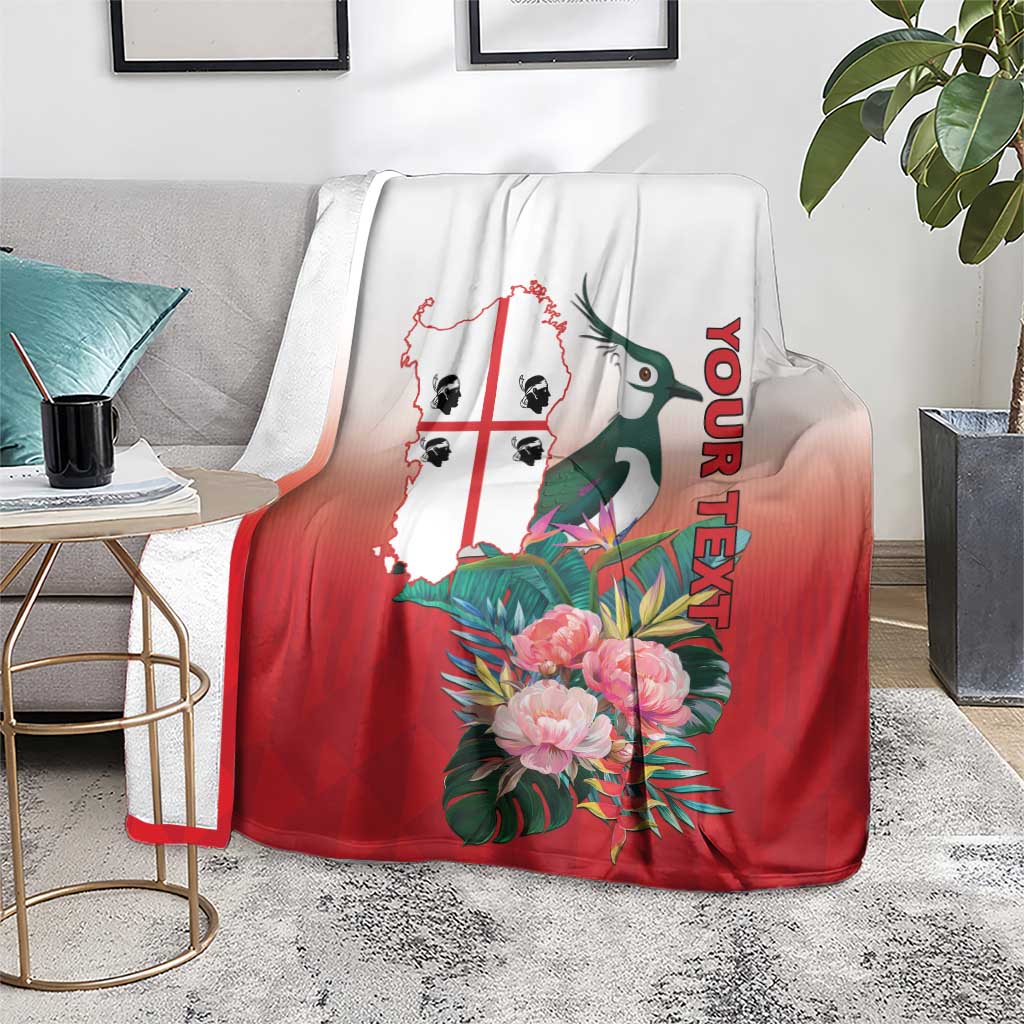 Personalized Italy Sardinia Blanket Lapwing With Map - Wonder Print Shop