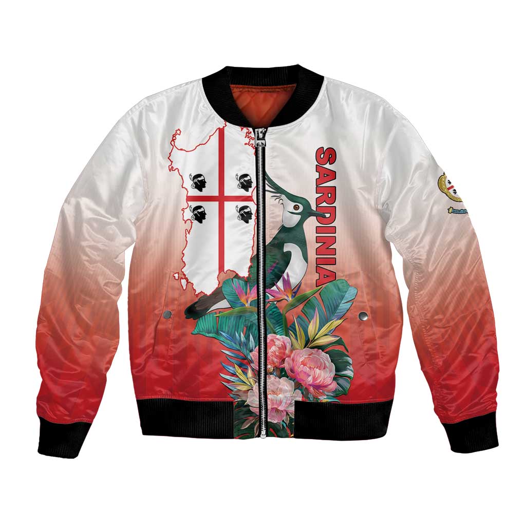 Personalized Italy Sardinia Bomber Jacket Lapwing With Map - Wonder Print Shop