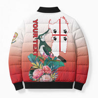 Personalized Italy Sardinia Bomber Puffer Jacket Lapwing With Map - Wonder Print Shop