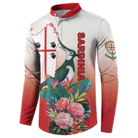 Personalized Italy Sardinia Button Sweatshirt Lapwing With Map - Wonder Print Shop