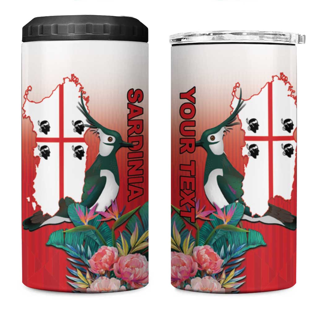Personalized Italy Sardinia 4 in 1 Can Cooler Tumbler Lapwing With Map - Wonder Print Shop