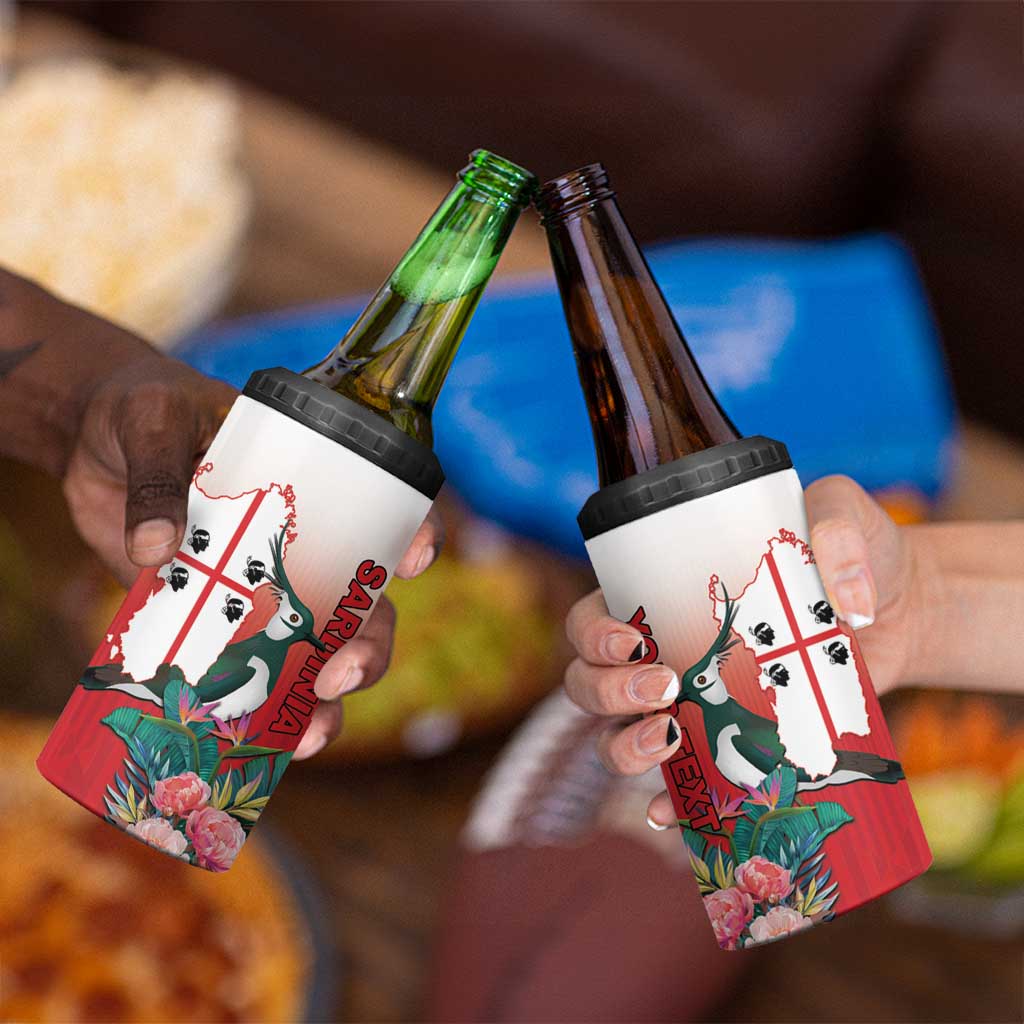Personalized Italy Sardinia 4 in 1 Can Cooler Tumbler Lapwing With Map - Wonder Print Shop