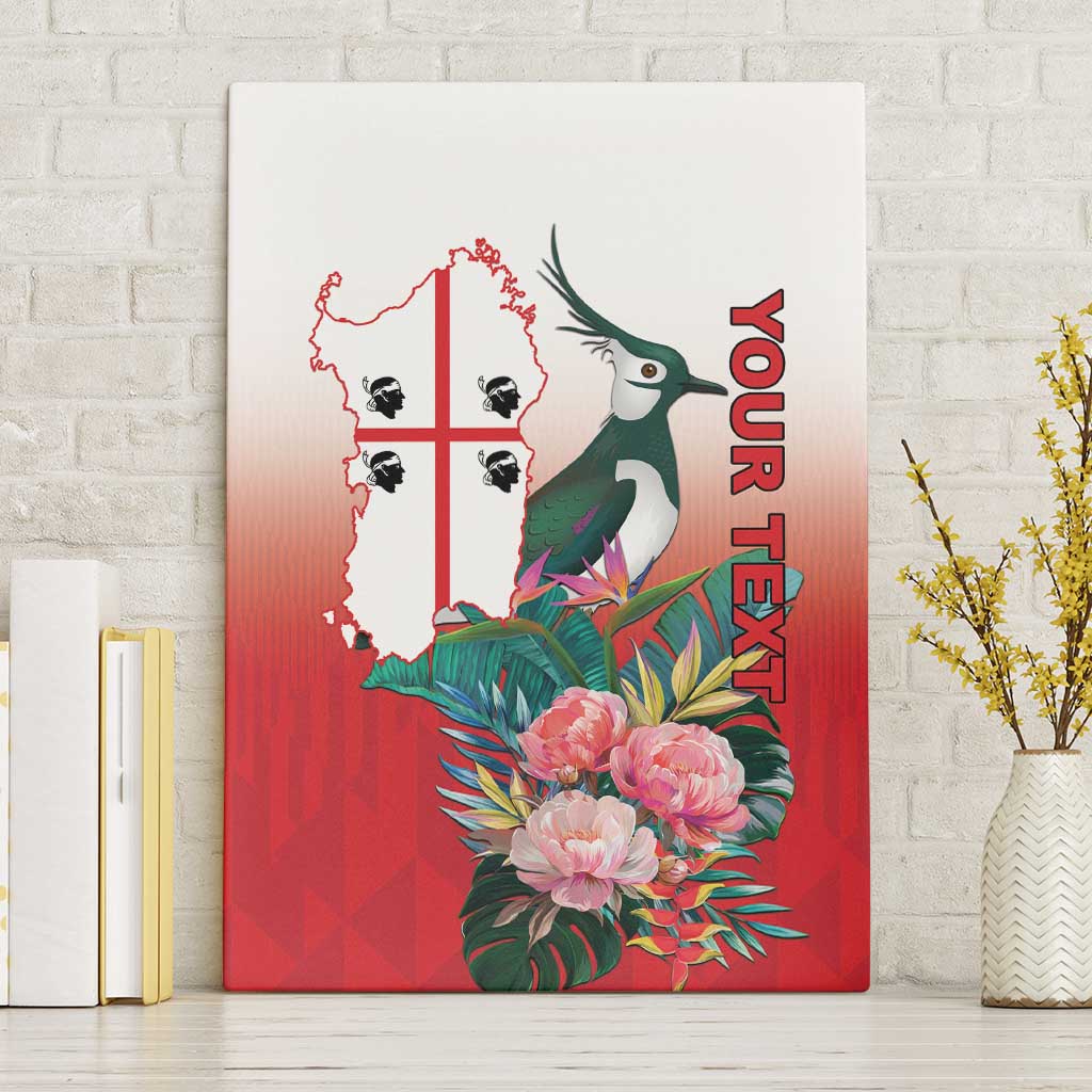 Personalized Italy Sardinia Canvas Wall Art Lapwing With Map - Wonder Print Shop