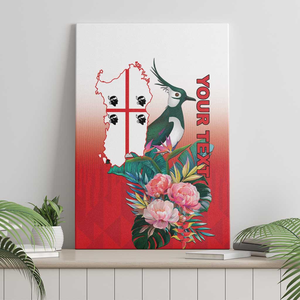 Personalized Italy Sardinia Canvas Wall Art Lapwing With Map - Wonder Print Shop