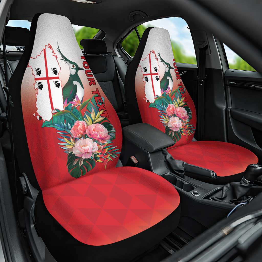 Personalized Italy Sardinia Car Seat Cover Lapwing With Map - Wonder Print Shop