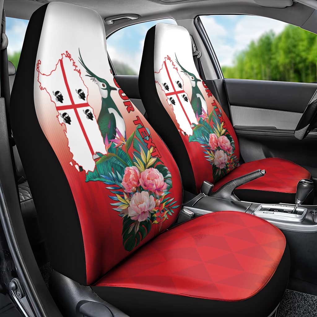 Personalized Italy Sardinia Car Seat Cover Lapwing With Map - Wonder Print Shop