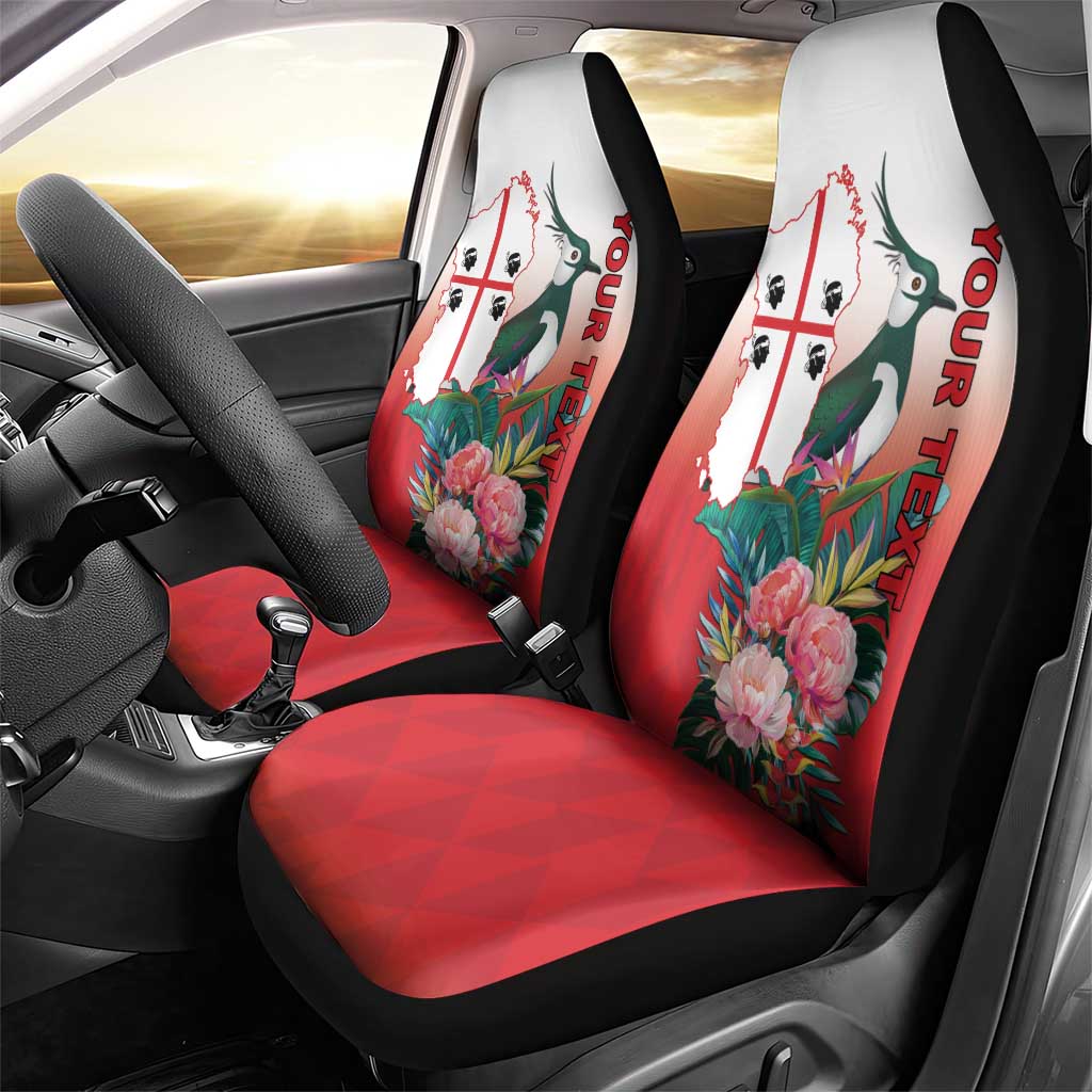 Personalized Italy Sardinia Car Seat Cover Lapwing With Map - Wonder Print Shop