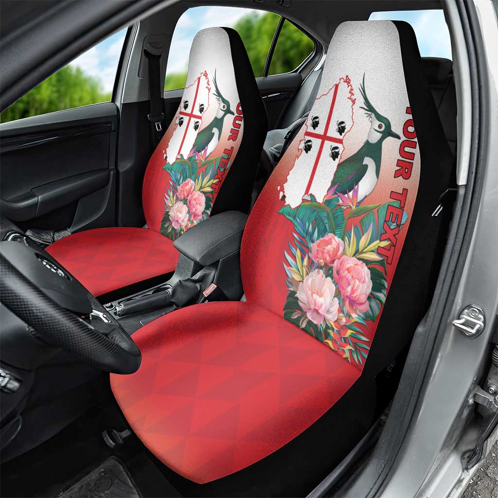 Personalized Italy Sardinia Car Seat Cover Lapwing With Map - Wonder Print Shop