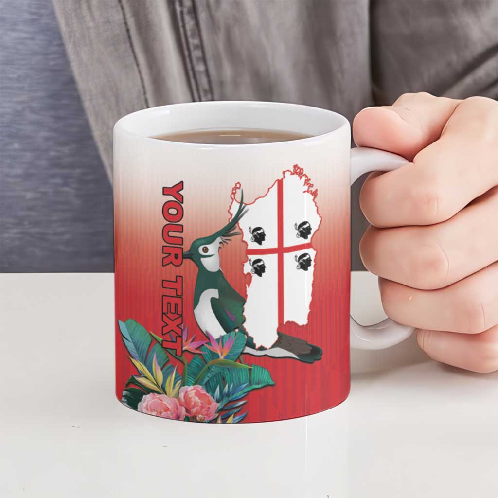 Personalized Italy Sardinia Ceramic Mug Lapwing With Map - Wonder Print Shop
