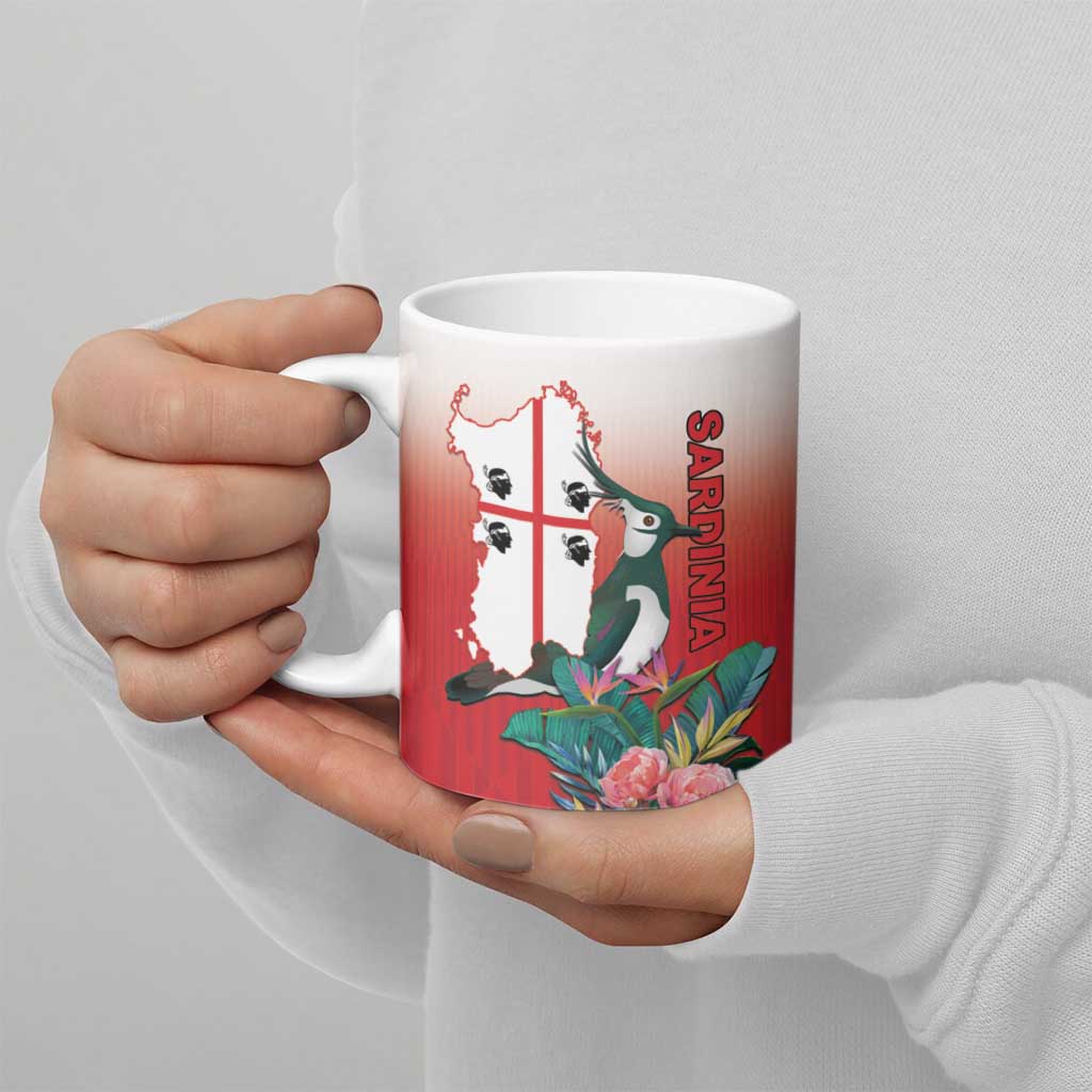 Personalized Italy Sardinia Ceramic Mug Lapwing With Map - Wonder Print Shop