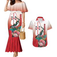 Personalized Italy Sardinia Couples Matching Mermaid Dress and Hawaiian Shirt Lapwing With Map - Wonder Print Shop