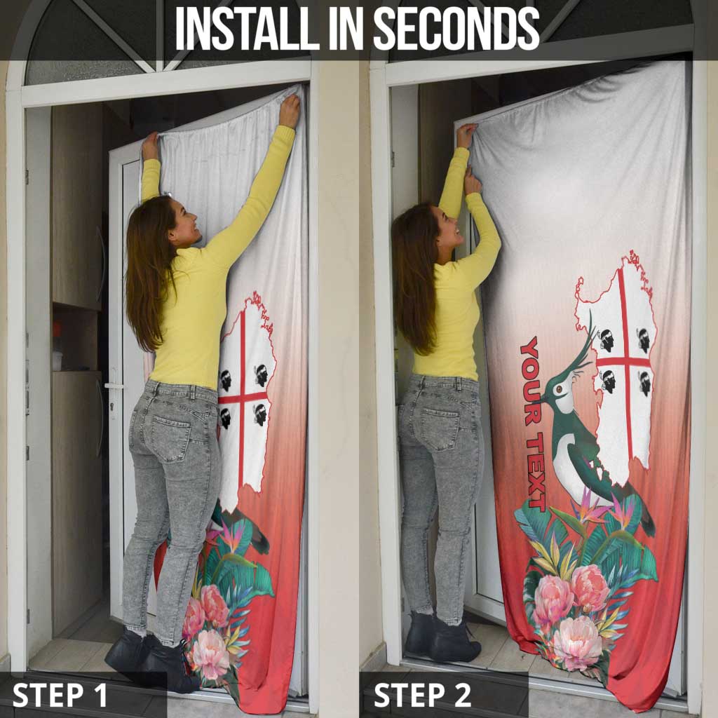 Personalized Italy Sardinia Door Cover Lapwing With Map - Wonder Print Shop