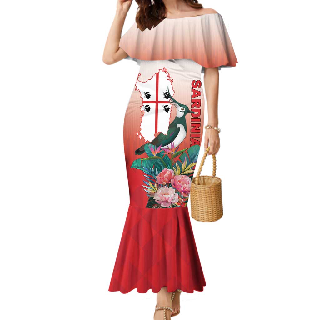 Personalized Italy Sardinia Family Matching Mermaid Dress and Hawaiian Shirt Lapwing With Map - Wonder Print Shop