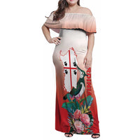 Personalized Italy Sardinia Family Matching Off Shoulder Maxi Dress and Hawaiian Shirt Lapwing With Map - Wonder Print Shop