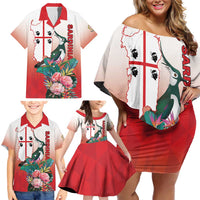 Personalized Italy Sardinia Family Matching Off Shoulder Short Dress and Hawaiian Shirt Lapwing With Map - Wonder Print Shop