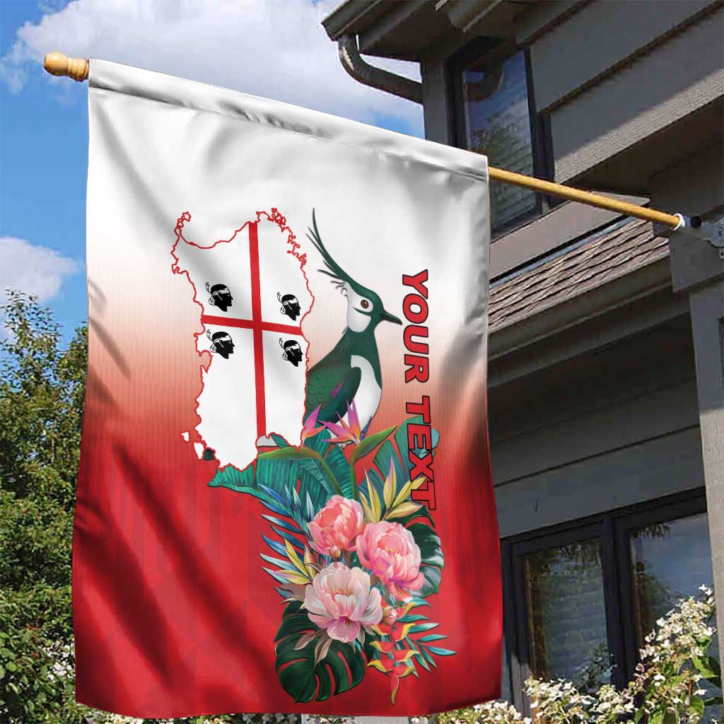 Personalized Italy Sardinia Garden Flag Lapwing With Map - Wonder Print Shop