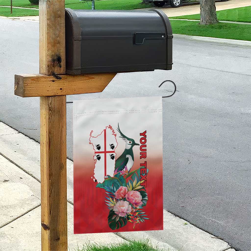 Personalized Italy Sardinia Garden Flag Lapwing With Map - Wonder Print Shop