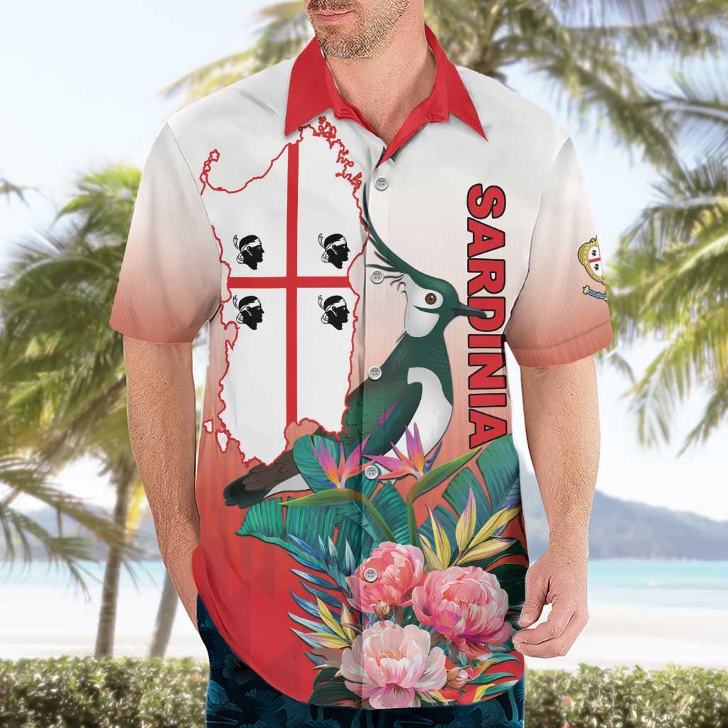 Personalized Italy Sardinia Hawaiian Shirt Lapwing With Map - Wonder Print Shop
