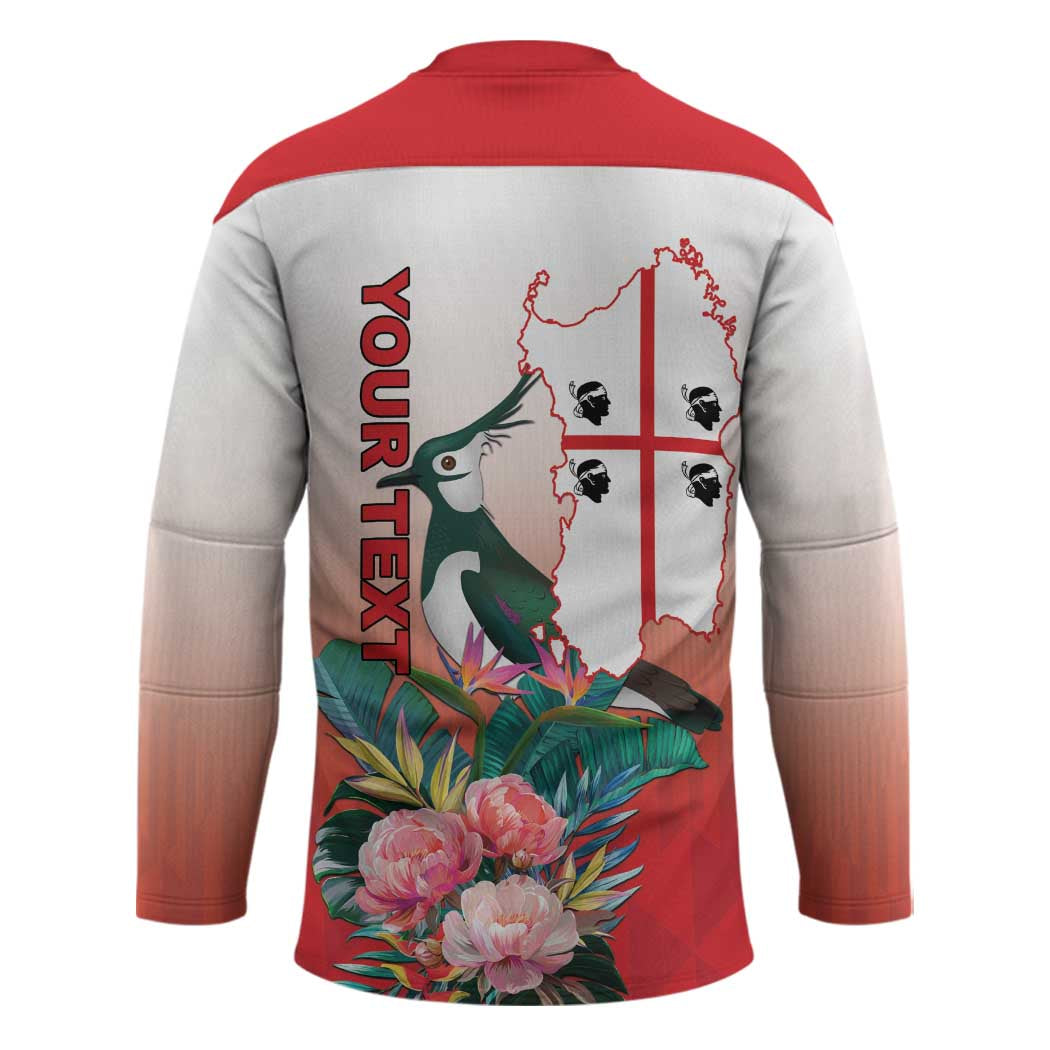 Personalized Italy Sardinia Hockey Jersey Lapwing With Map - Wonder Print Shop