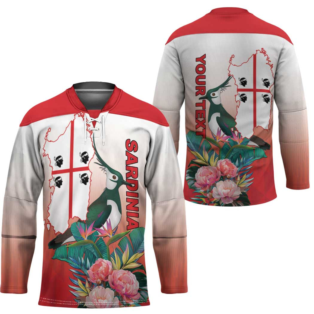 Personalized Italy Sardinia Hockey Jersey Lapwing With Map - Wonder Print Shop