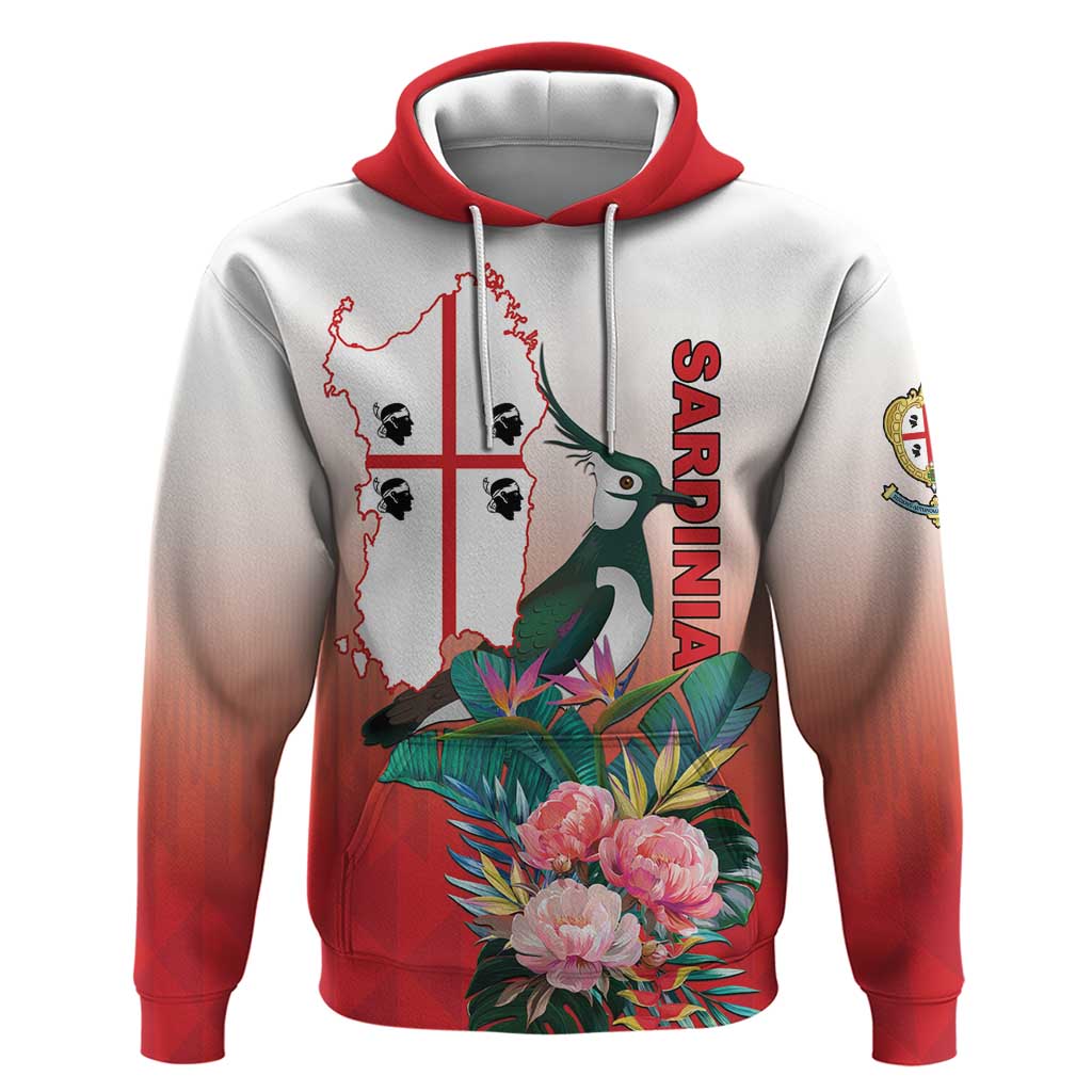 Personalized Italy Sardinia Hoodie Lapwing With Map - Wonder Print Shop