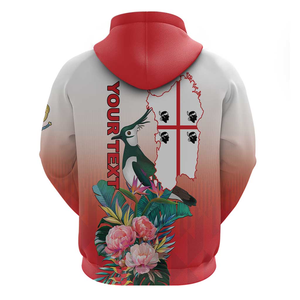 Personalized Italy Sardinia Hoodie Lapwing With Map - Wonder Print Shop