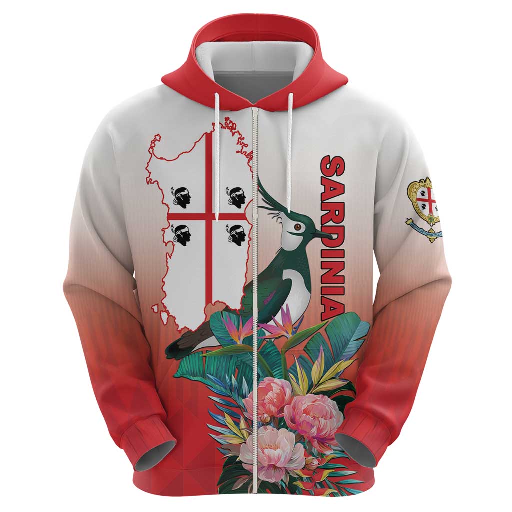 Personalized Italy Sardinia Hoodie Lapwing With Map - Wonder Print Shop