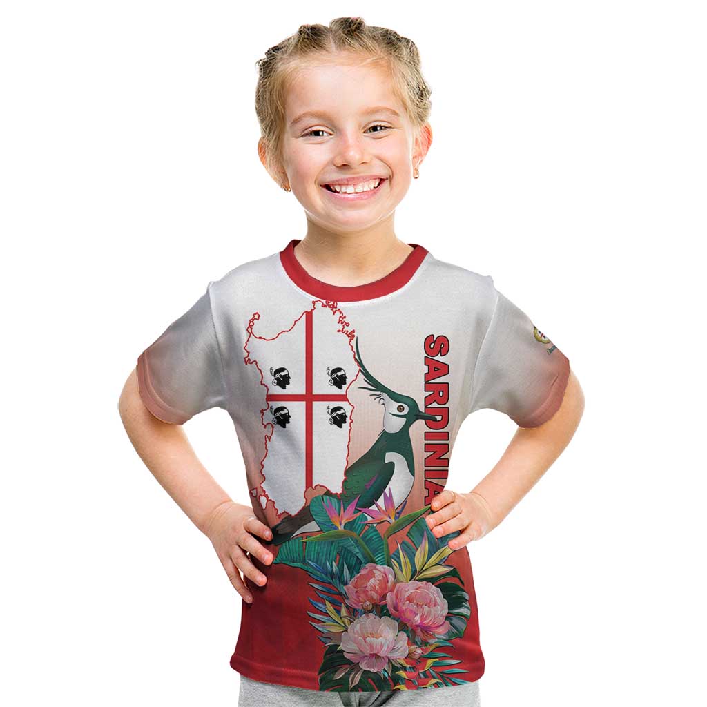 Personalized Italy Sardinia Kid T Shirt Lapwing With Map - Wonder Print Shop