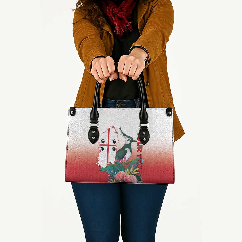 Personalized Italy Sardinia Leather Bag Lapwing With Map - Wonder Print Shop