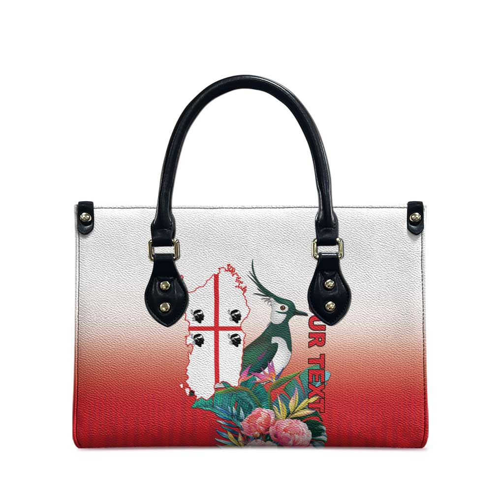 Personalized Italy Sardinia Leather Bag Lapwing With Map - Wonder Print Shop