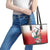 Personalized Italy Sardinia Leather Tote Bag Lapwing With Map - Wonder Print Shop