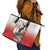 Personalized Italy Sardinia Leather Tote Bag Lapwing With Map - Wonder Print Shop