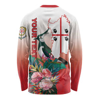 Personalized Italy Sardinia Long Sleeve Shirt Lapwing With Map - Wonder Print Shop