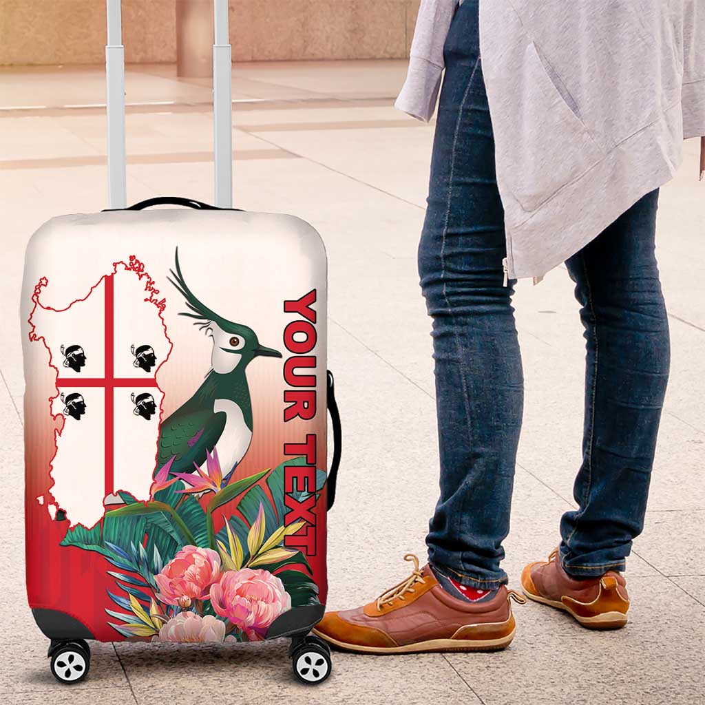 Personalized Italy Sardinia Luggage Cover Lapwing With Map - Wonder Print Shop