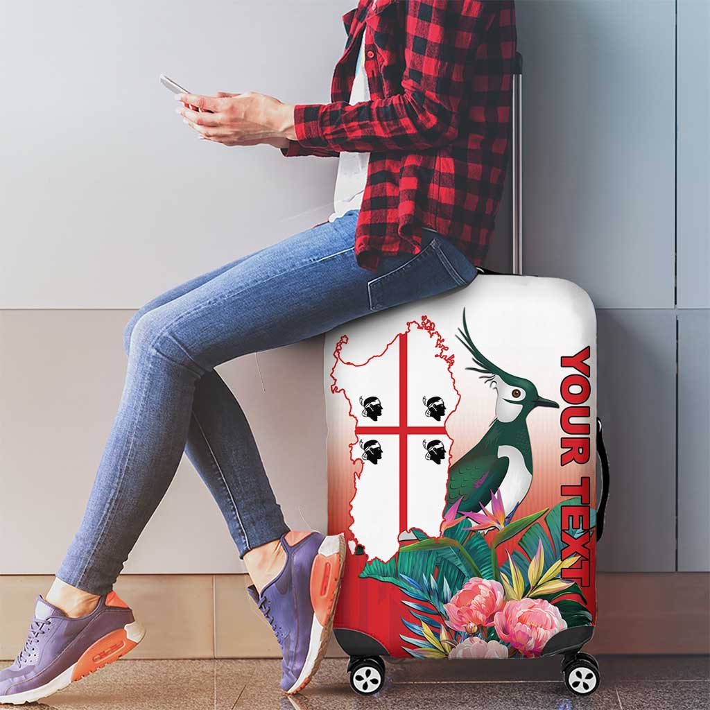 Personalized Italy Sardinia Luggage Cover Lapwing With Map - Wonder Print Shop