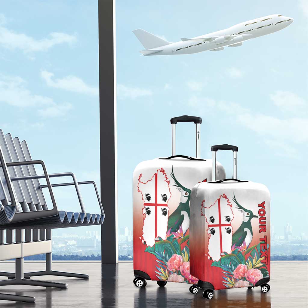 Personalized Italy Sardinia Luggage Cover Lapwing With Map - Wonder Print Shop