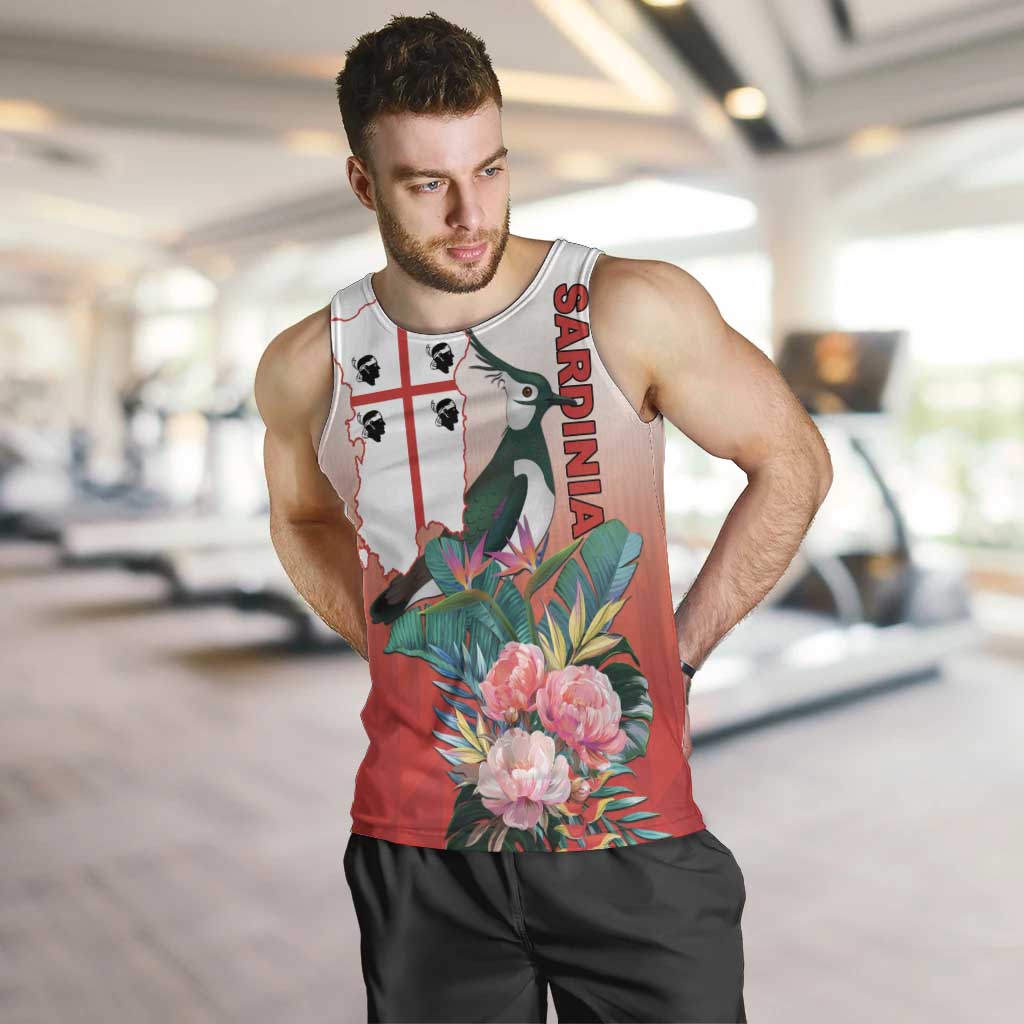 Personalized Italy Sardinia Men Tank Top Lapwing With Map - Wonder Print Shop