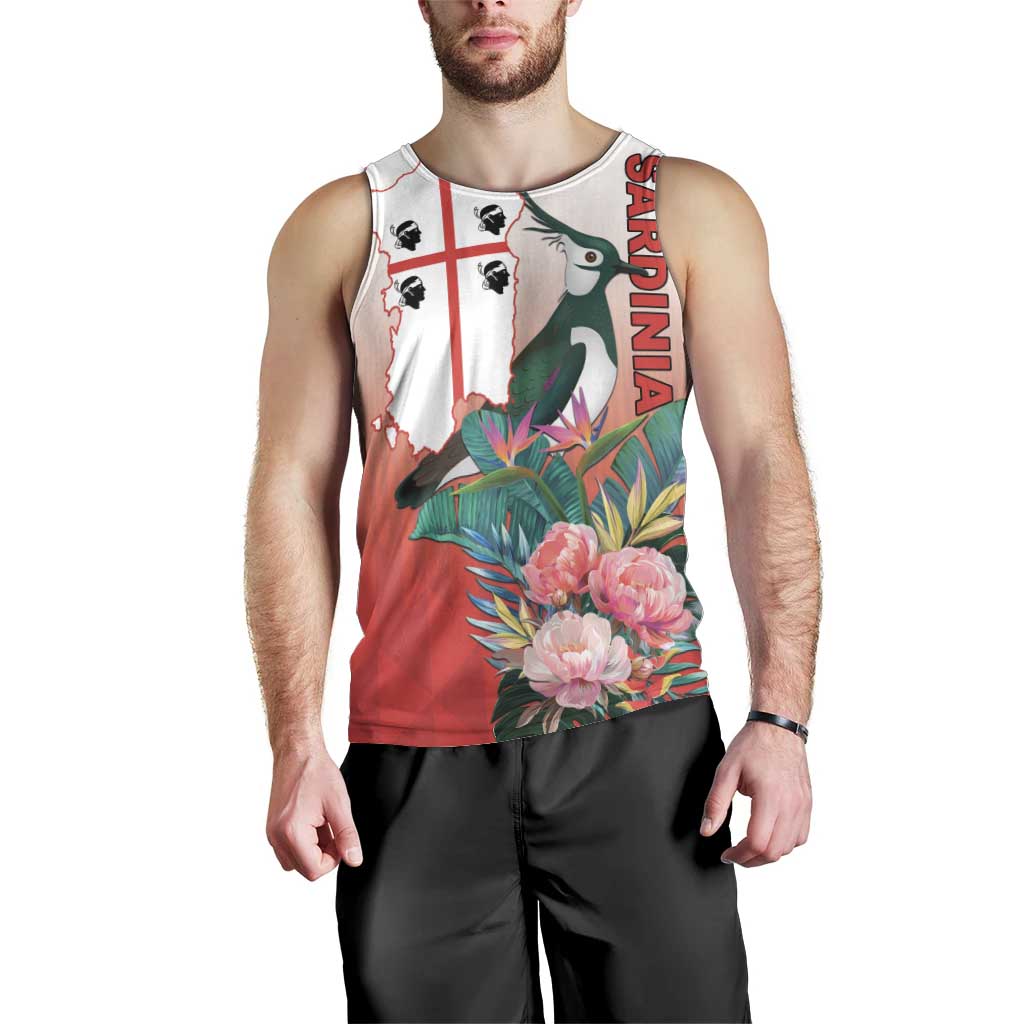Personalized Italy Sardinia Men Tank Top Lapwing With Map - Wonder Print Shop