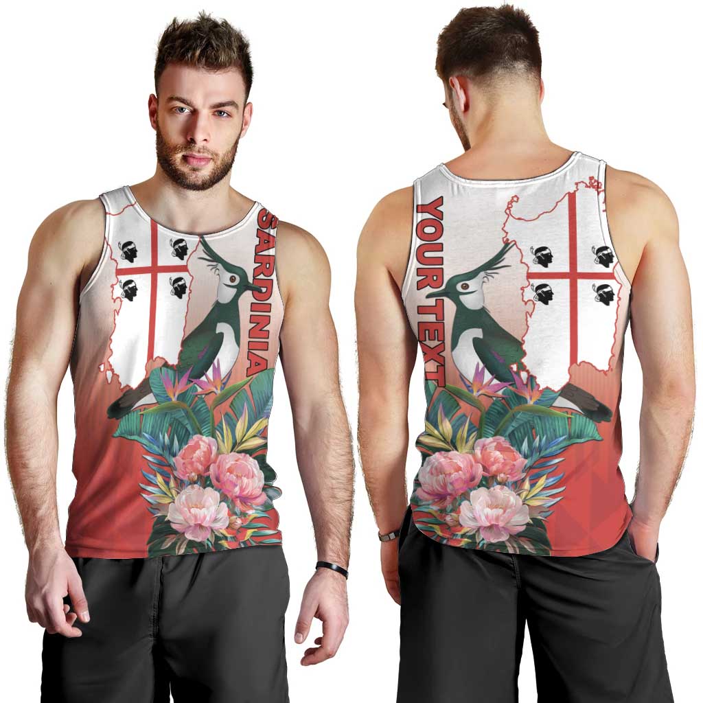 Personalized Italy Sardinia Men Tank Top Lapwing With Map - Wonder Print Shop