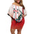 Personalized Italy Sardinia Off Shoulder Short Dress Lapwing With Map - Wonder Print Shop