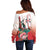 Personalized Italy Sardinia Off Shoulder Sweater Lapwing With Map - Wonder Print Shop
