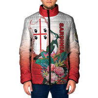 Personalized Italy Sardinia Padded Jacket Lapwing With Map - Wonder Print Shop